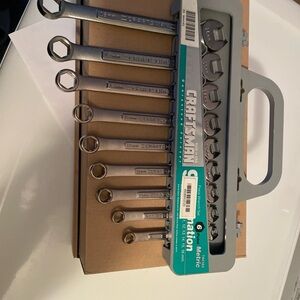New Sears Craftsman USA Nos 9pc SAE Combination Wrench Set 6 Point 44163